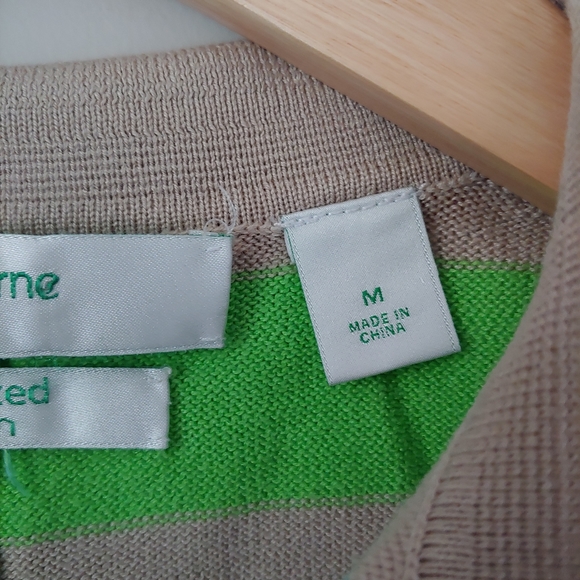 Liz Claiborne Golf Cotton Knit Polo Tank Top Sleeveless Multicolor Stripe Size M - Picture 11 of 12